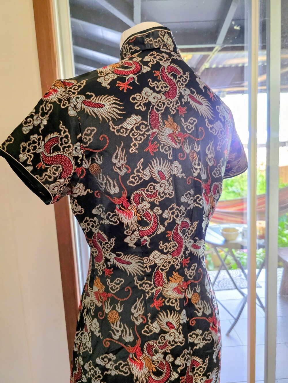 Vintage CHEONGSAM Dress Dragon Embroidered Mandarin Dress HANG ZHOU - Picture 6 of 6